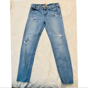 Arden B Straight Leg Distressed Jeans.